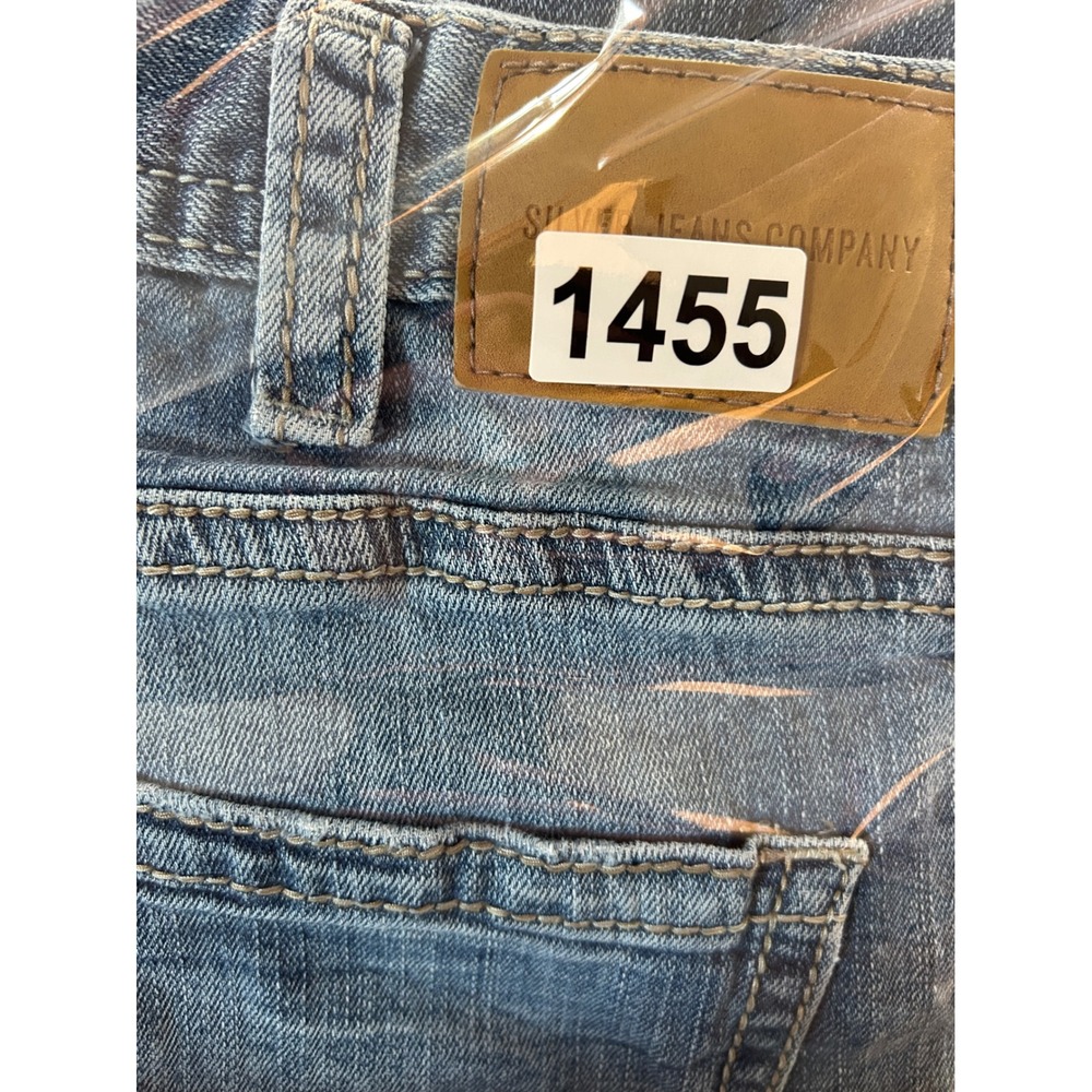 Silver Jeans Co Mens Light Wash Straight Leg Denim Jeans Blue Fade 33x31 - Picture 12 of 12